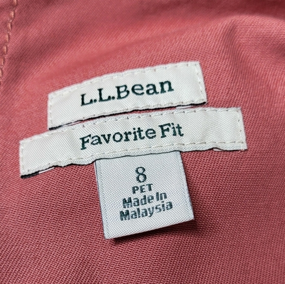 L.L Bean Casual Pink Women's Cotton Skirt Size 8 Petite. Item 300061 - Picture 7 of 9